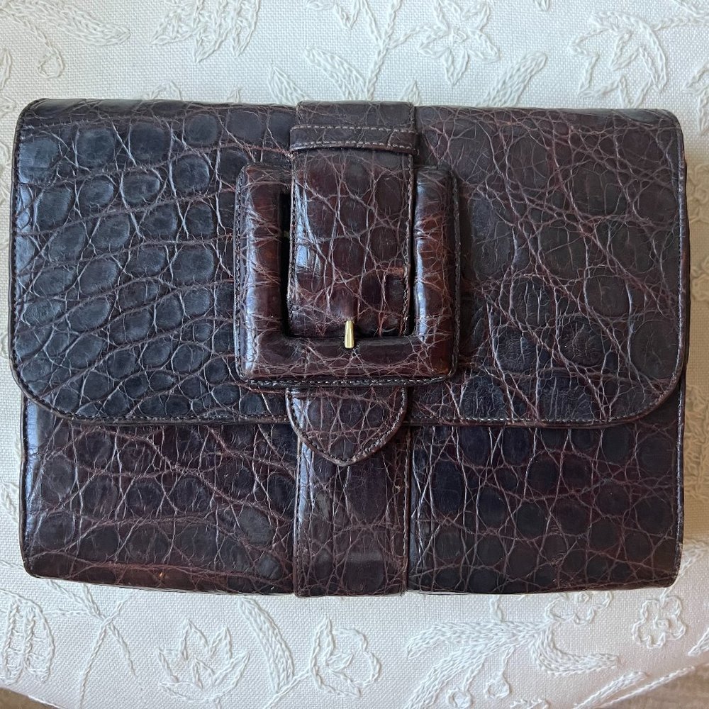 Alligator Vintage Kleinberg Sherrill Handbag